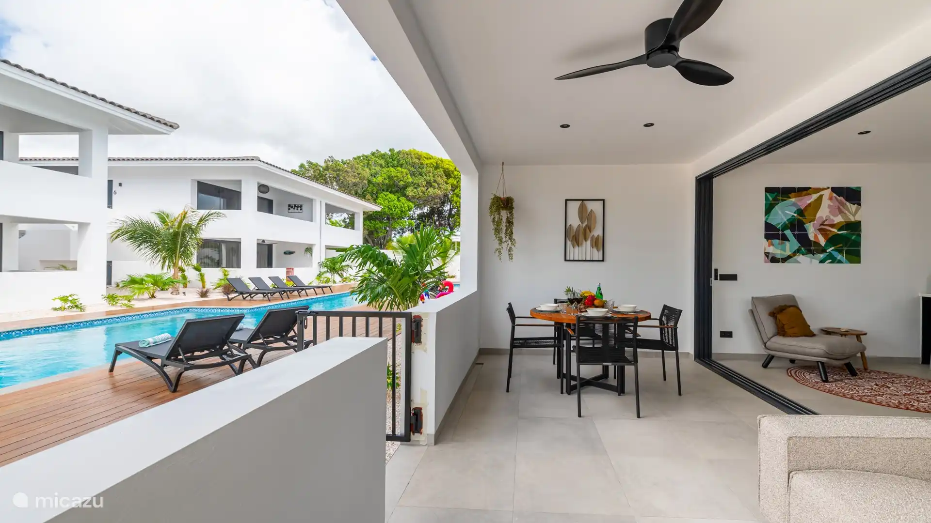 Poolside terrace