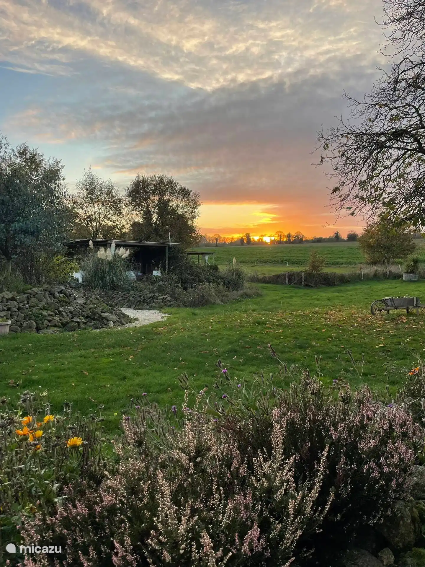 View over the fields
