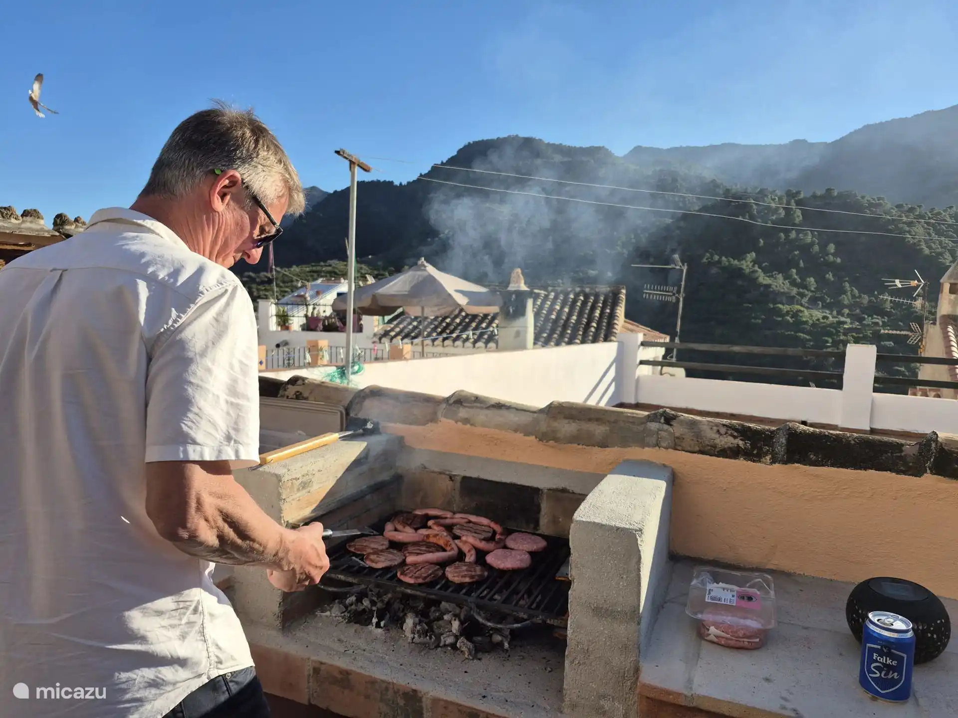 Barbecue op het dakterras