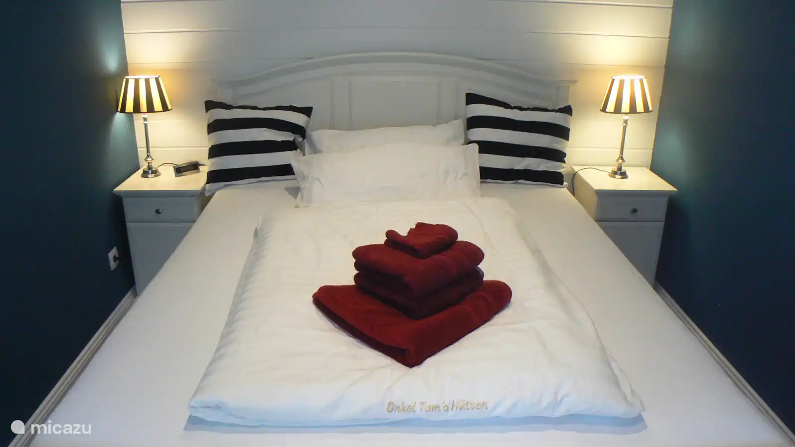 Hoofdslaapkamer met het queensize bed