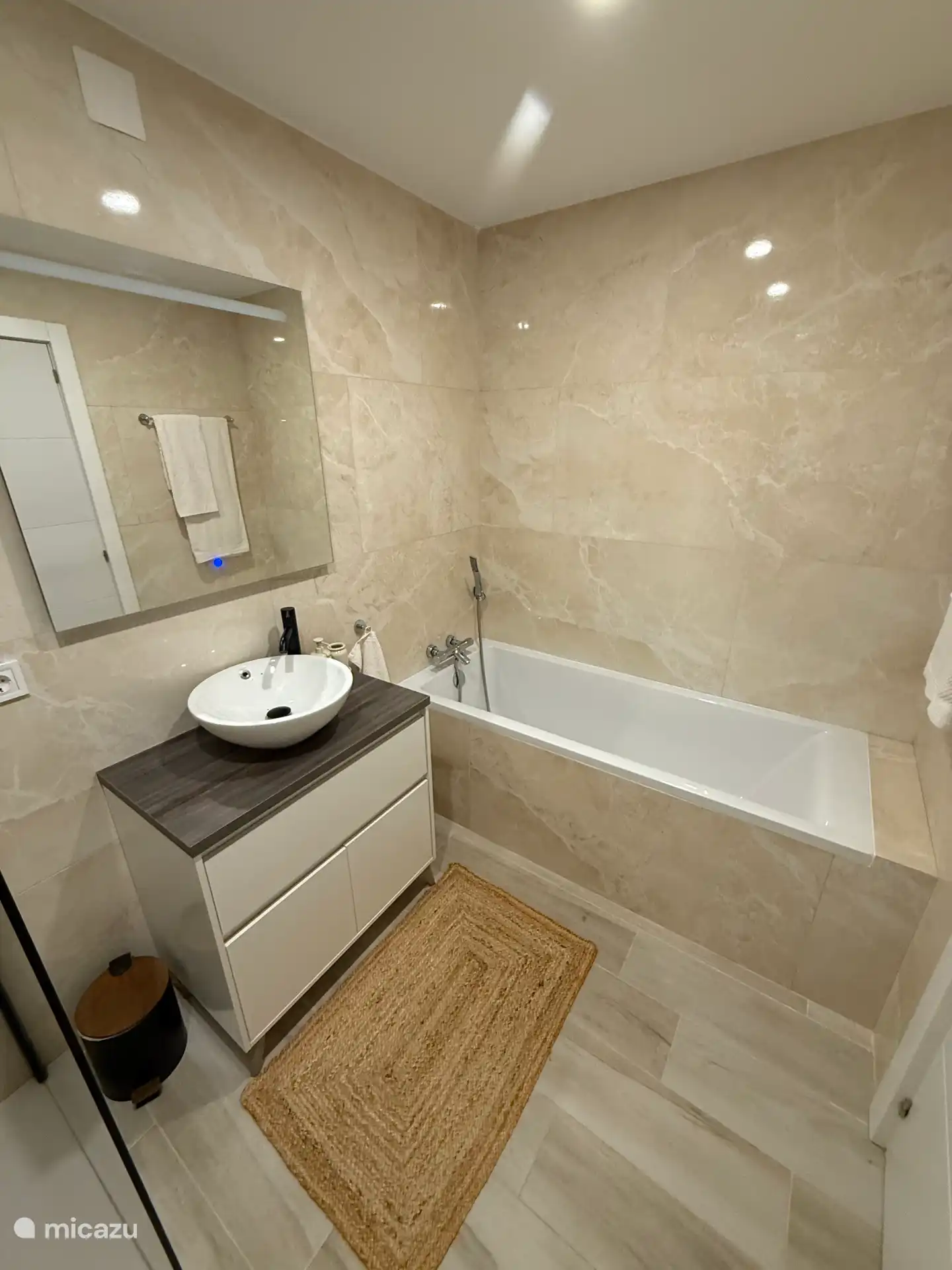 Douche et baignoire séparées