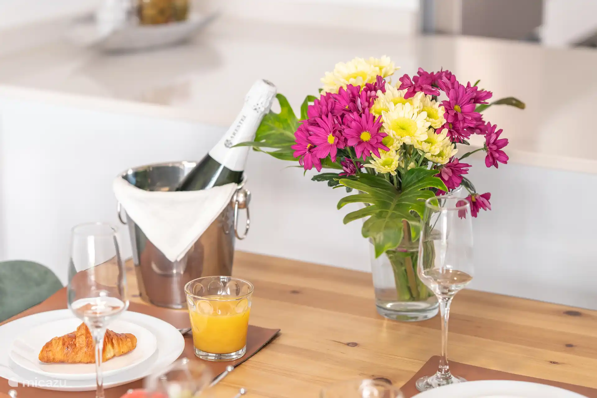 Genieten van een heerlijk ontbijt