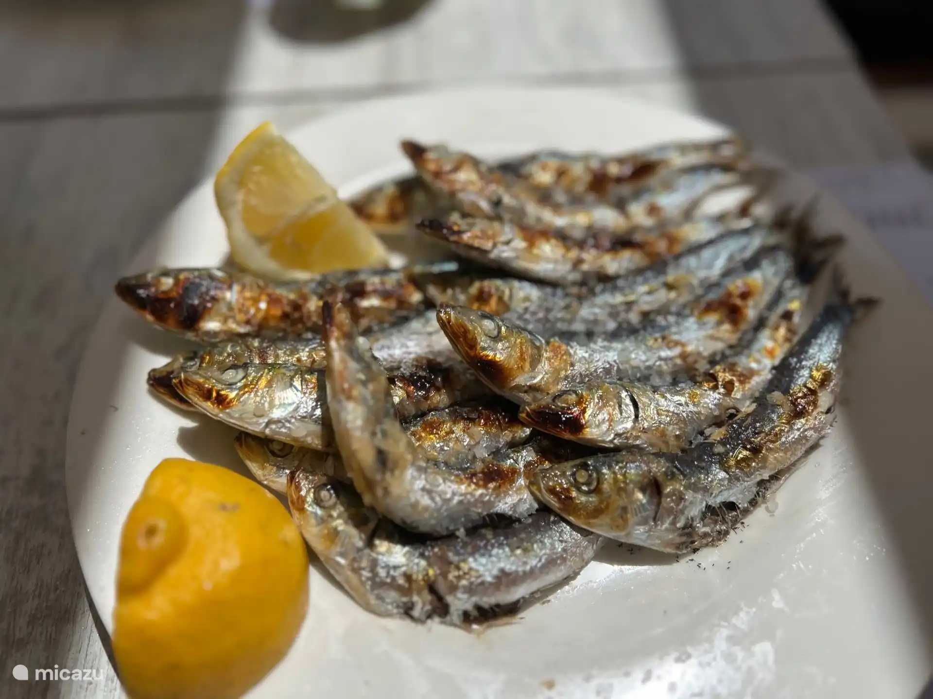 lekkere Espeto/ Sardientjes in de chiringuitos