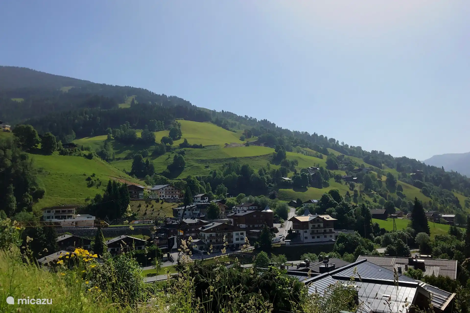 Uitzicht vanuit de tuin.