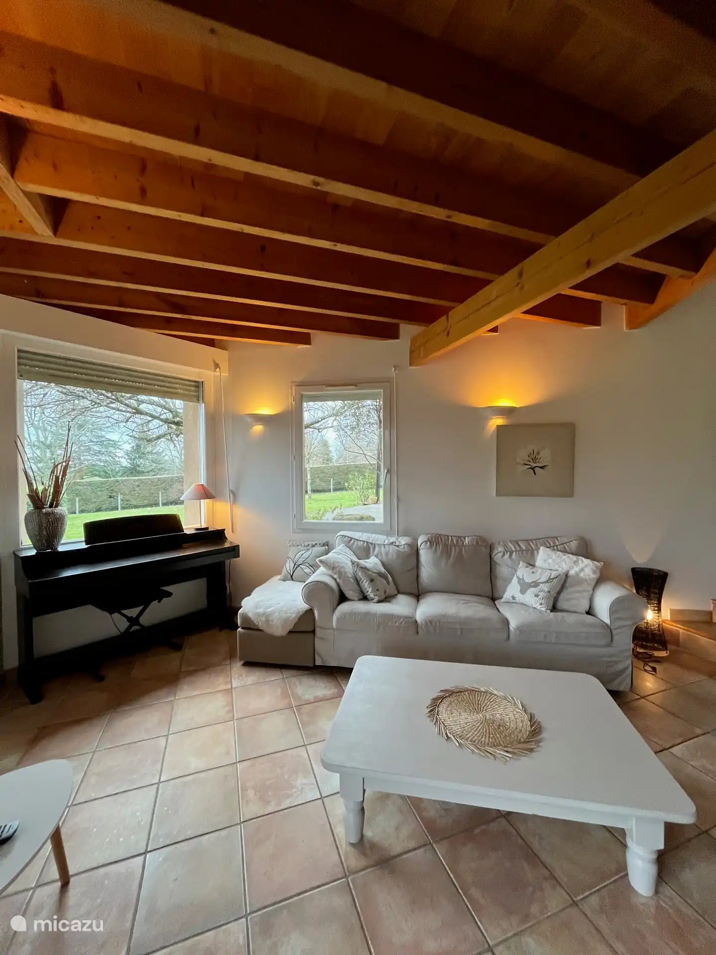 Living room and piano