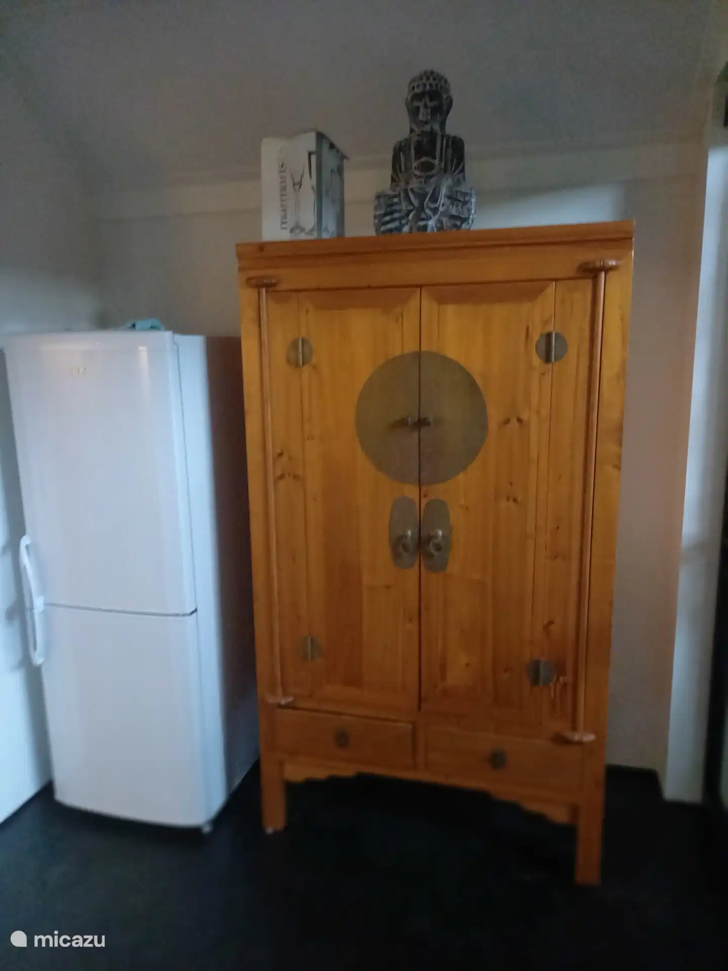 Frigorífico y armario para microondas