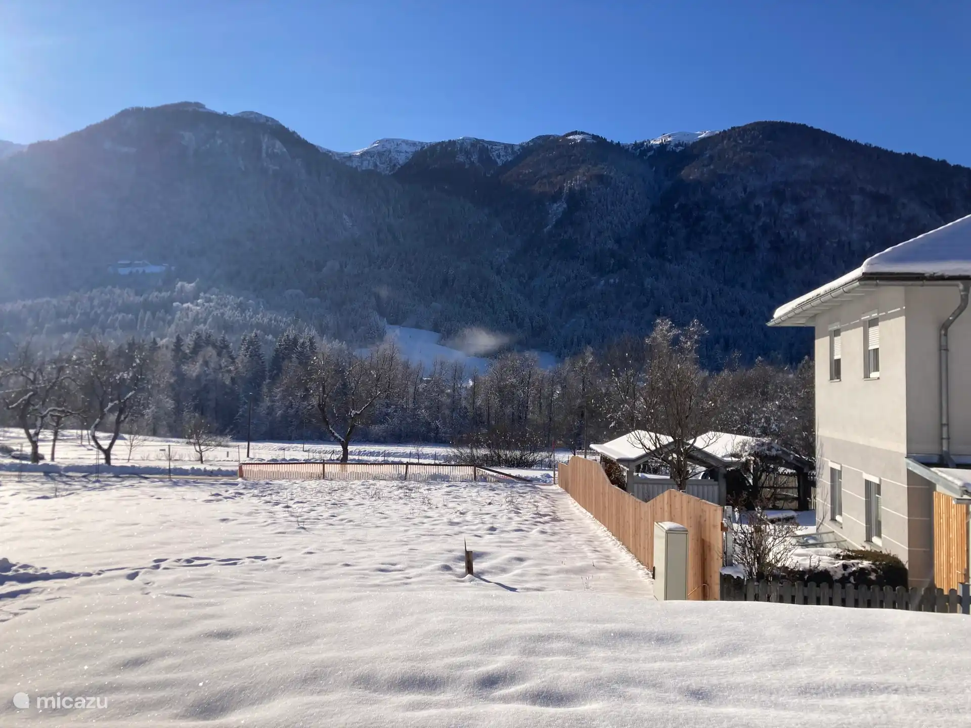 Uitzicht op de oefenpiste Griminitzen
