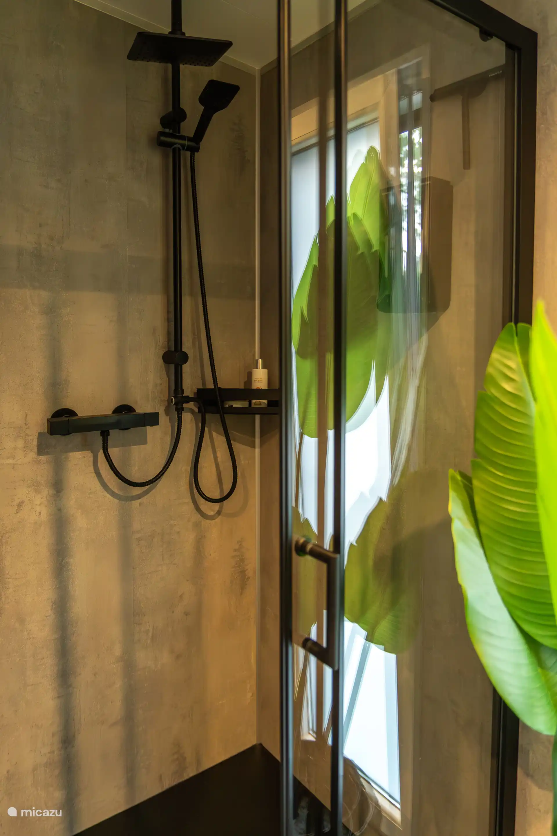Luxury (rain) shower with care products