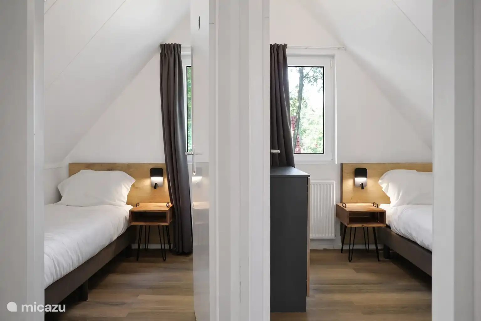 In totaal 4 eenpersoonskamers