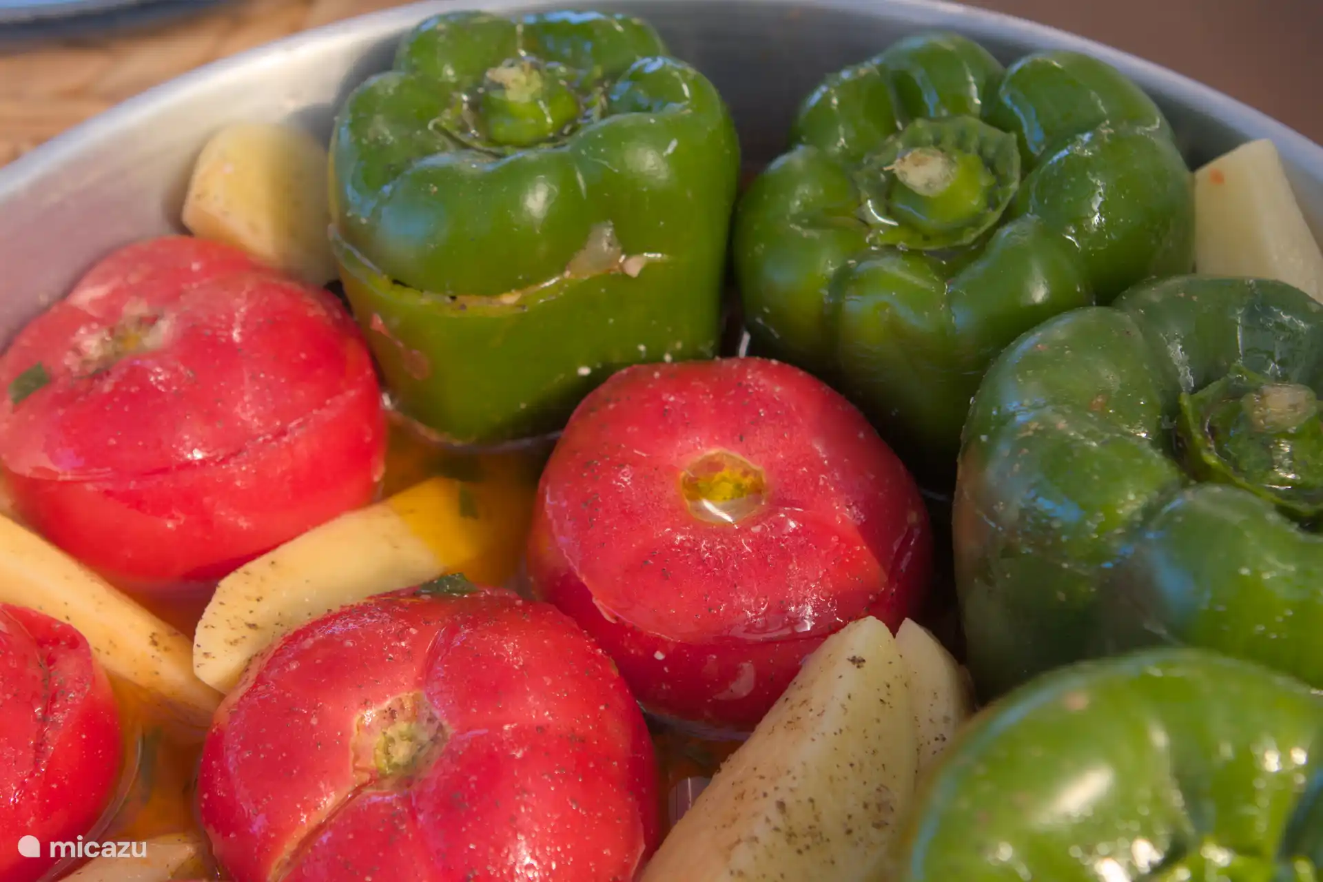 Griechische Gemista von unserem örtlichen Privatkoch