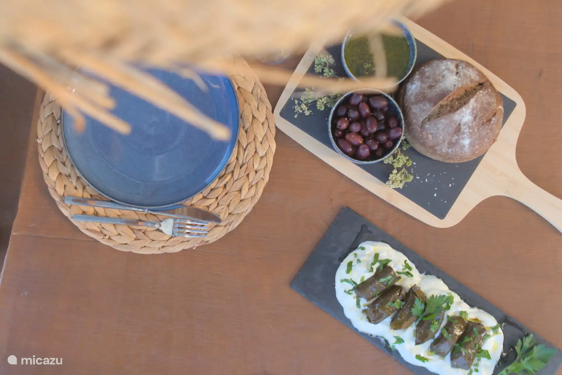 Griechische Olivenöle und griechische Gerichte von unserem lokalen Privatkoch