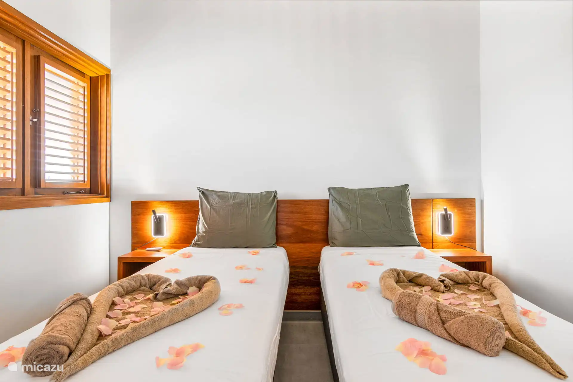 El dormitorio 3 con 2 camas individuales también puede usarse como cama doble.