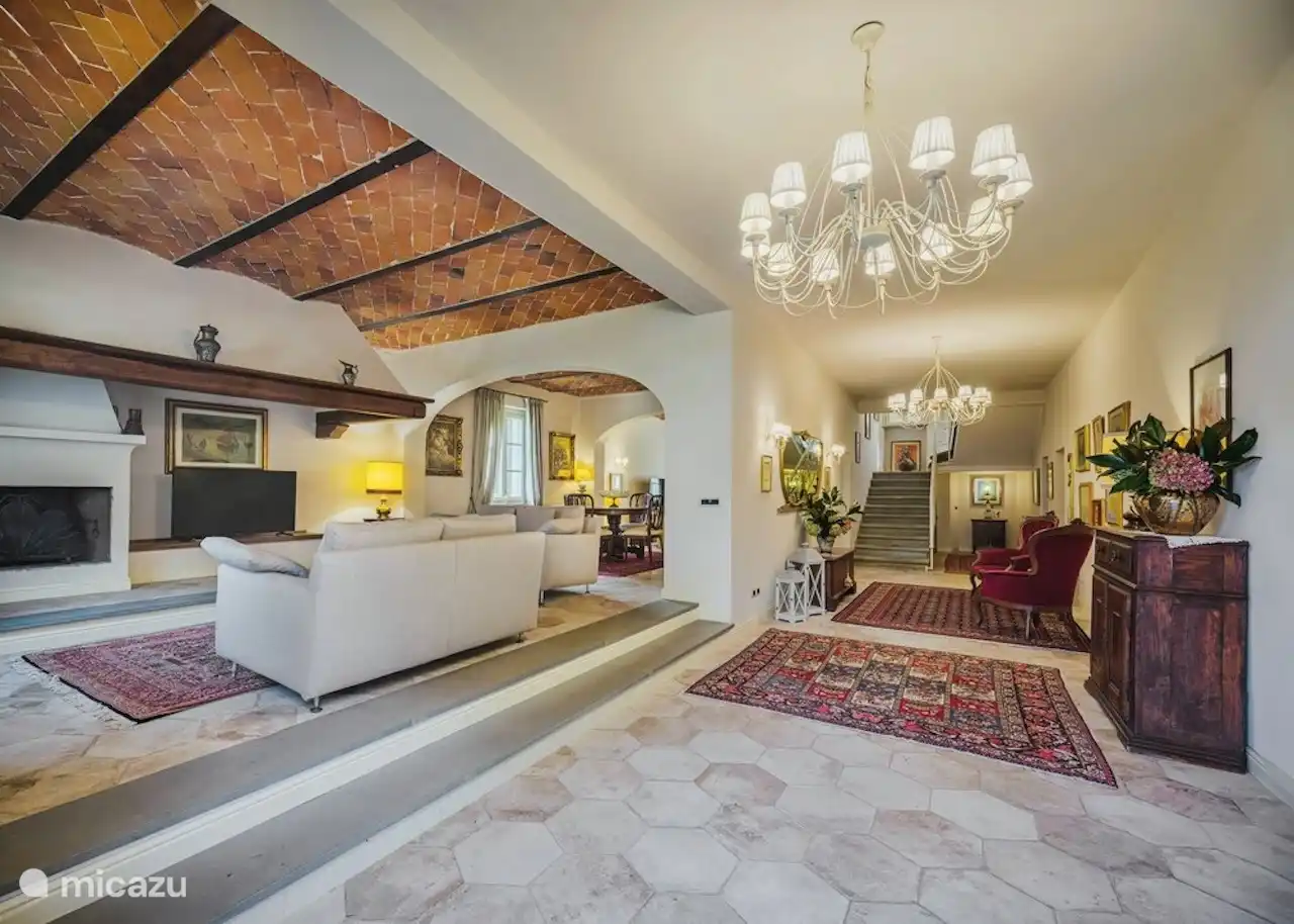 Living room with hall