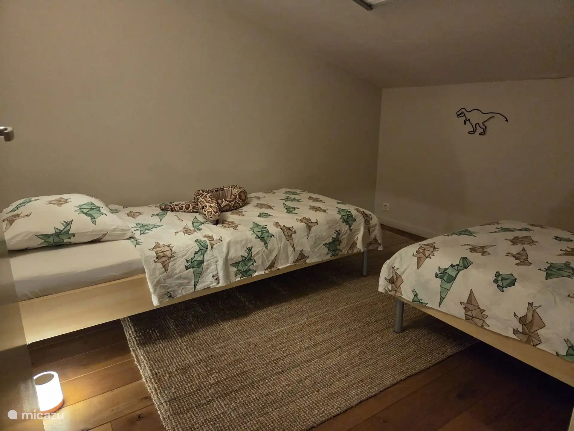 chambre avec deux lits simples au rez-de-chaussée