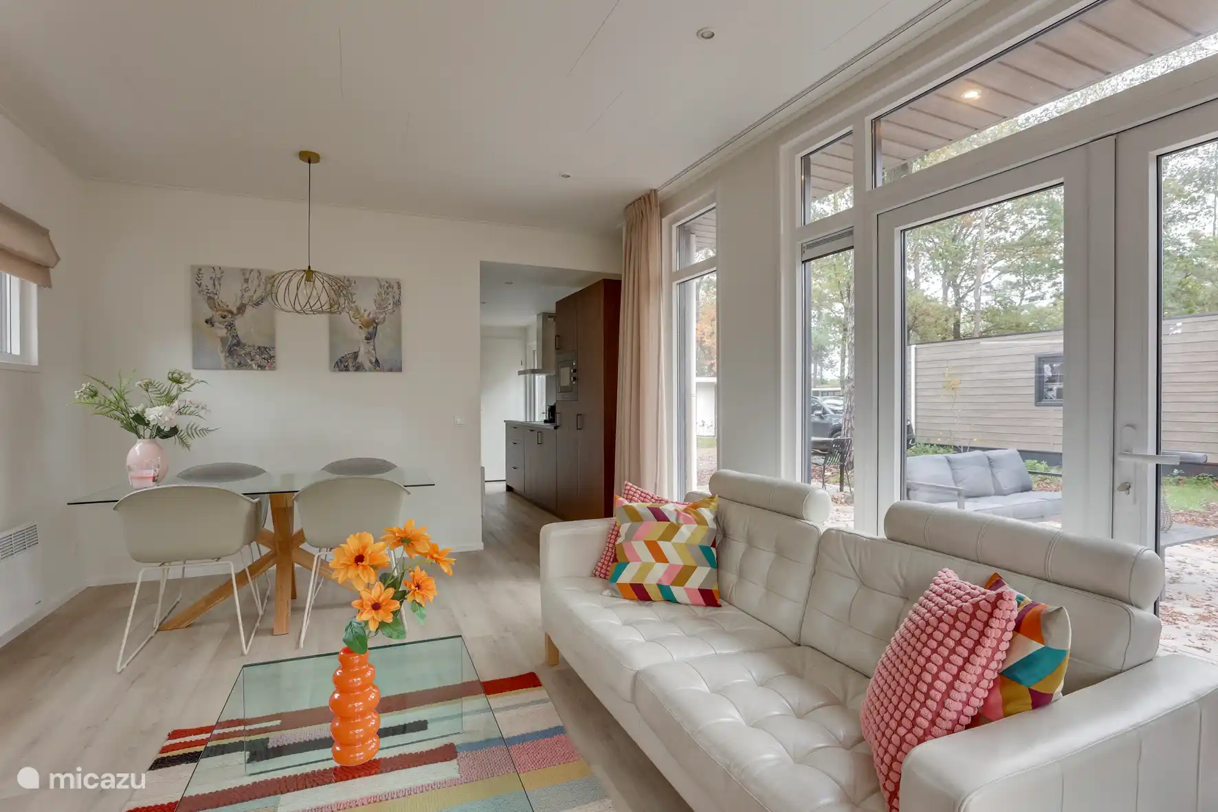 The dining area with 4 chairs