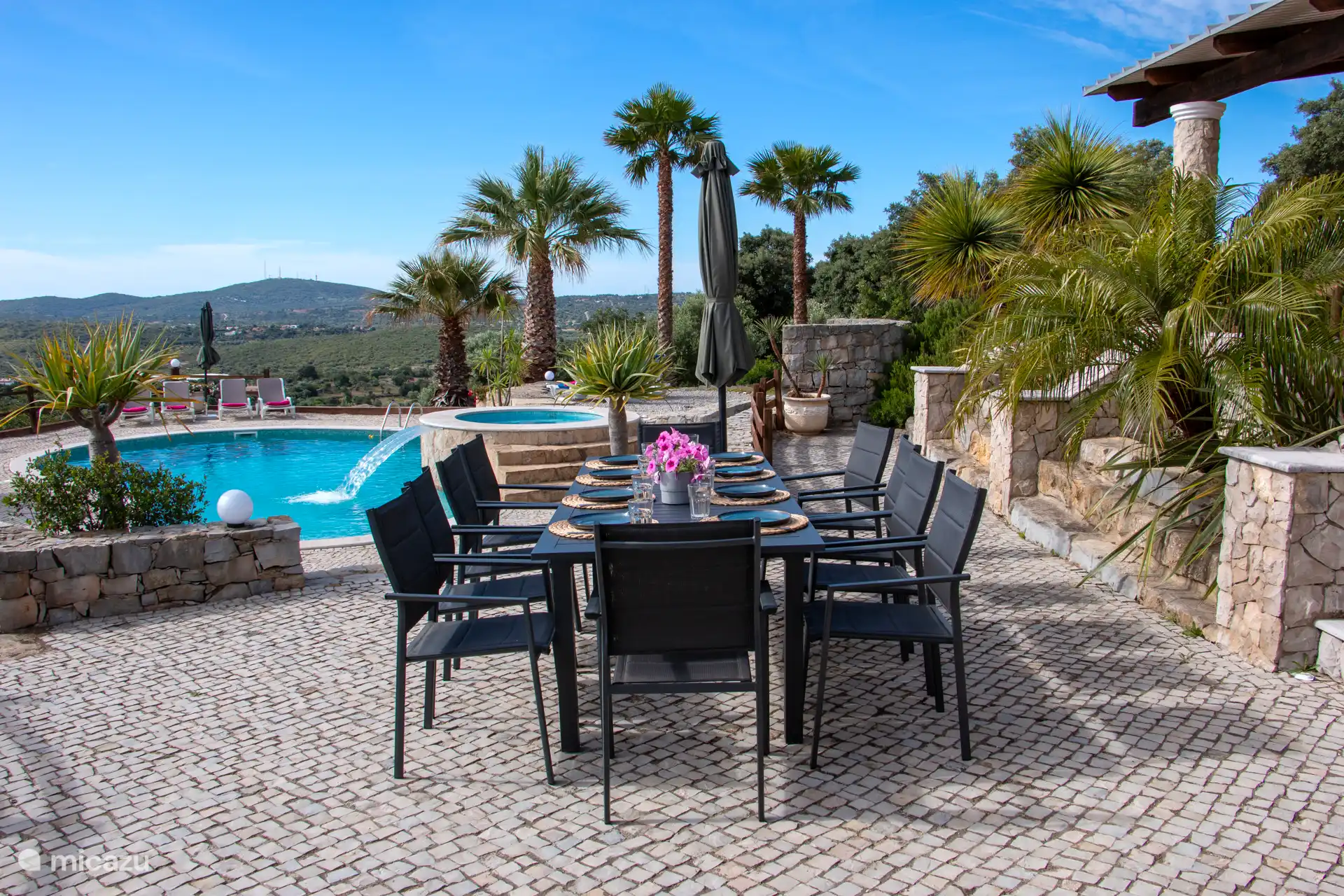 Seating area with garden view
