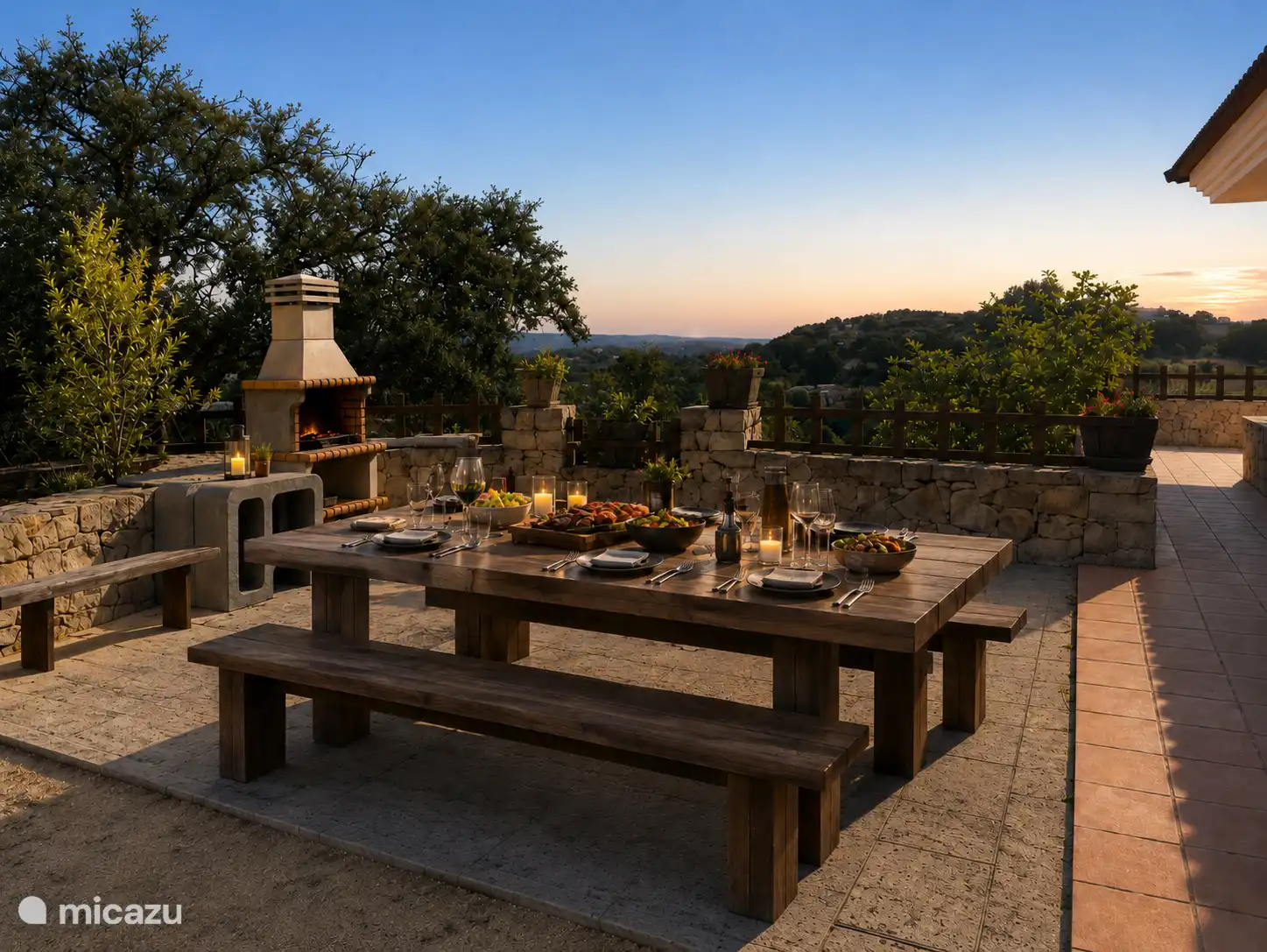 Traditional Portugese BBQ area