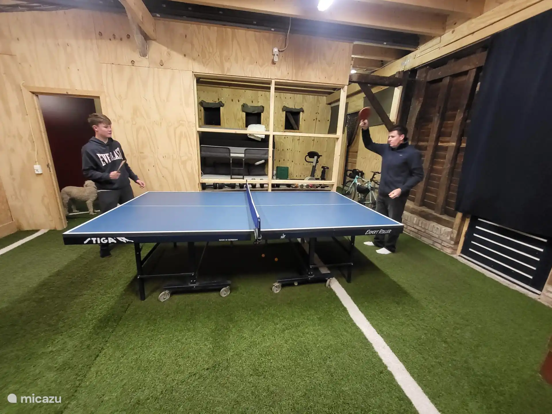 Tafeltennis in de speelschuur