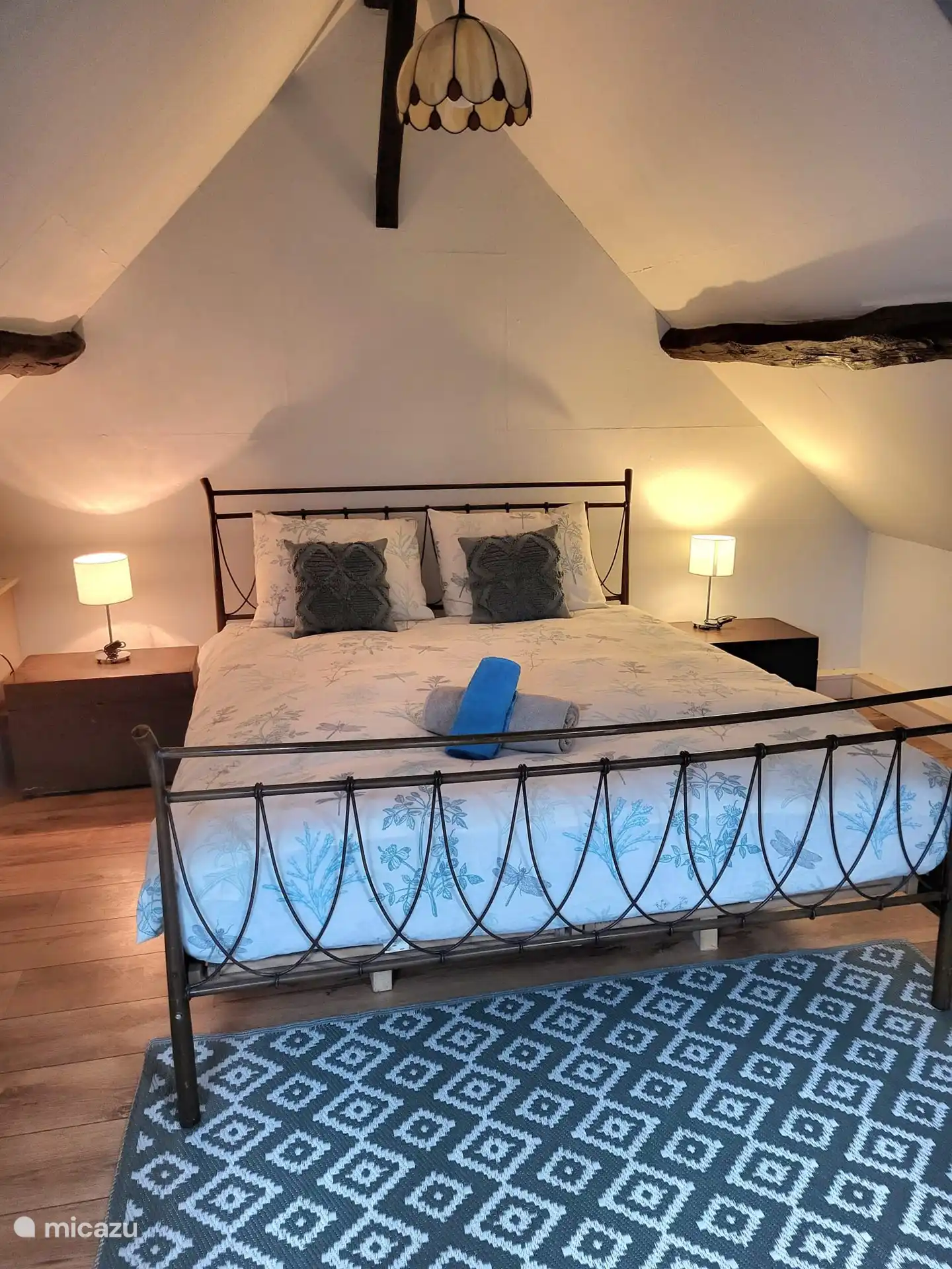 Bedroom 2 with double bed and single bed