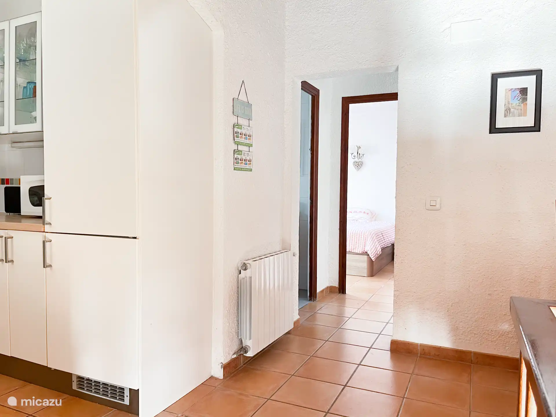 Doorgang naar slaapkamers en badkamer