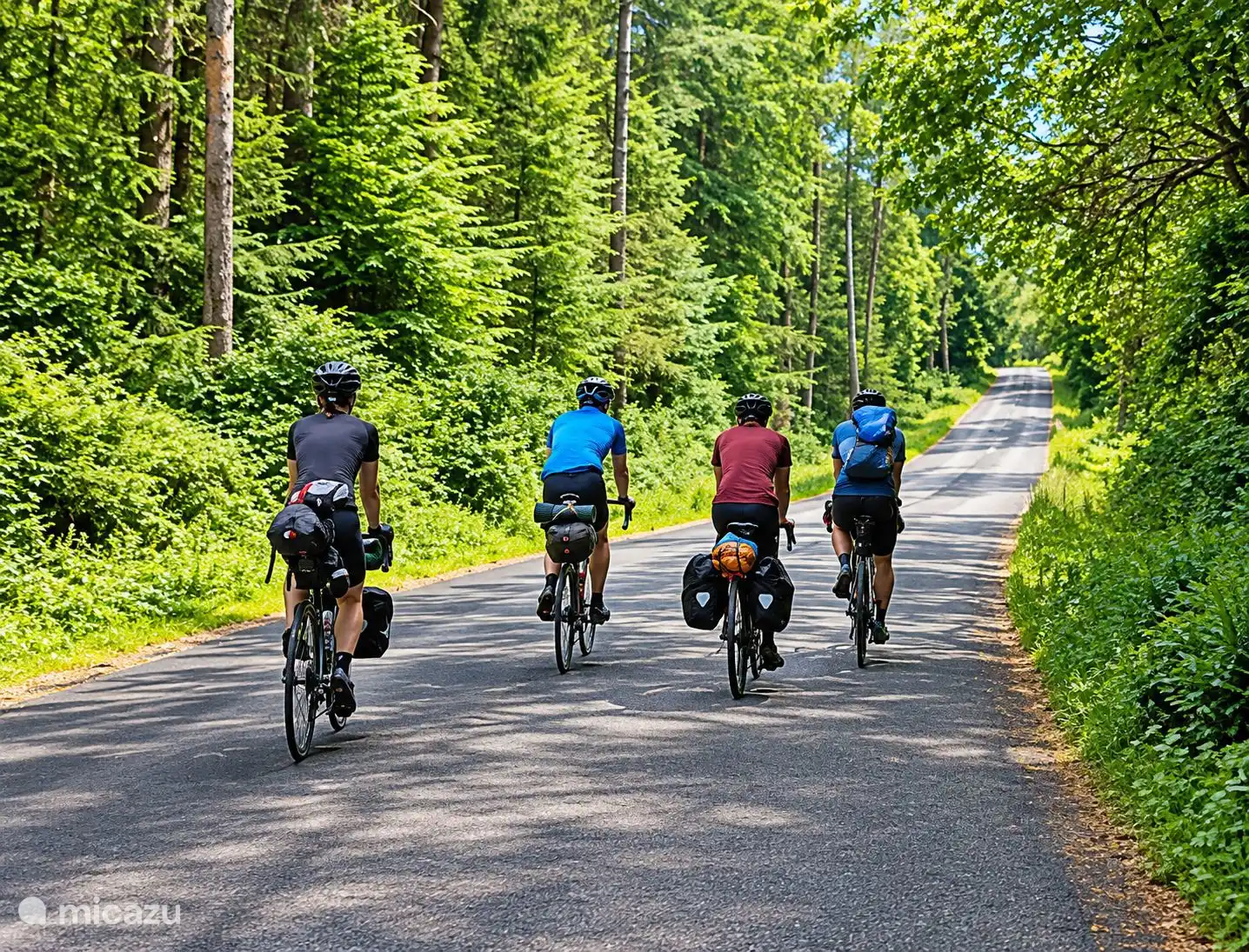 Radfahren in der Gegend in schwedischer Natur