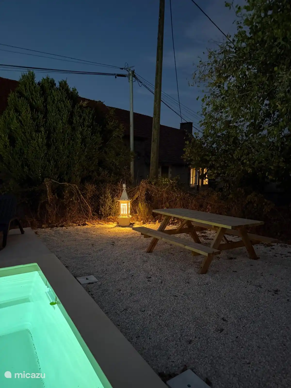 Terras in de avond
