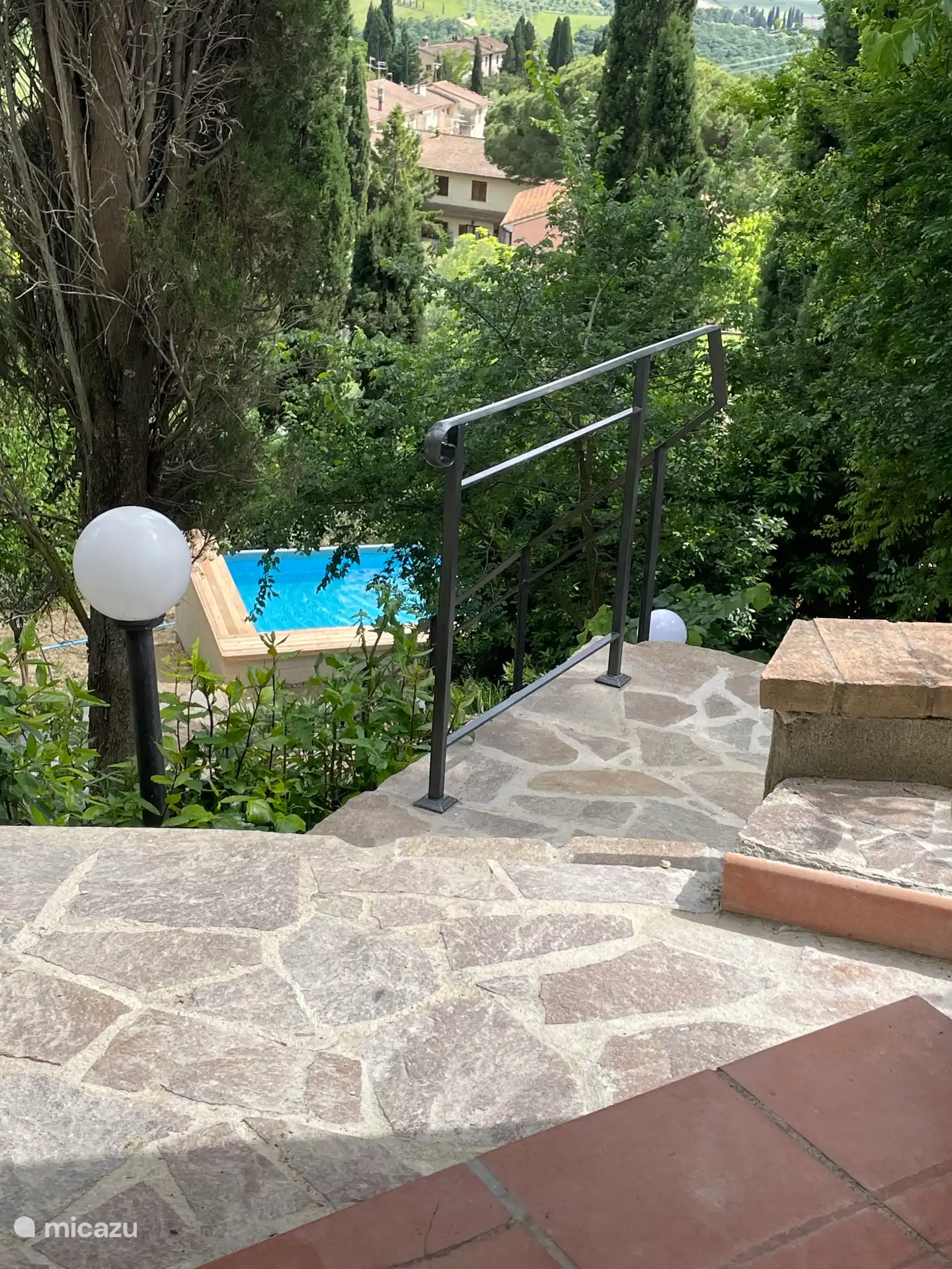 The pool seen from above