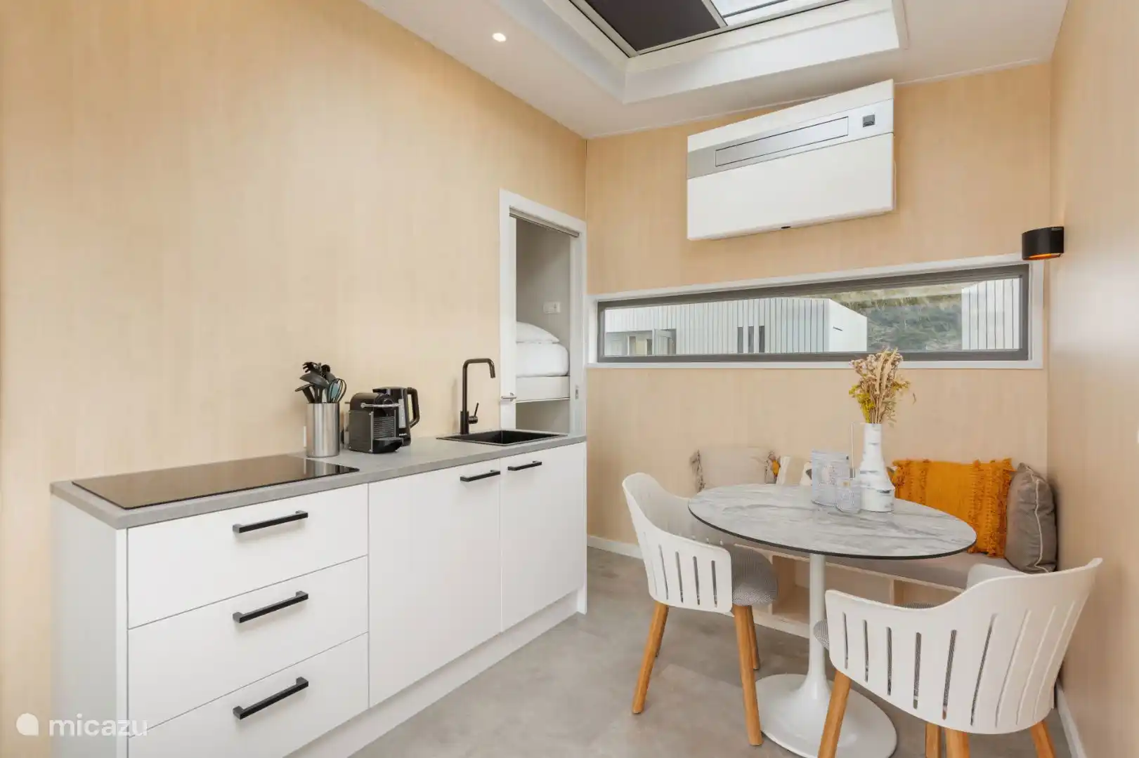 De Beach Houses zijn slim ingericht en hebben een geweldig uitzicht op het strand en de zee.