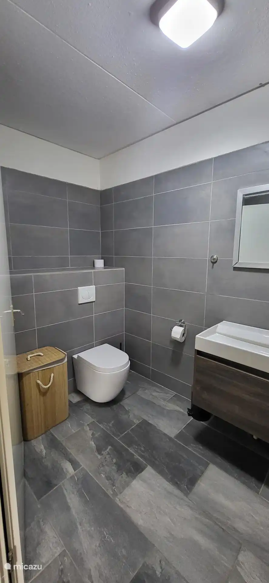 De ensuite badkamer.