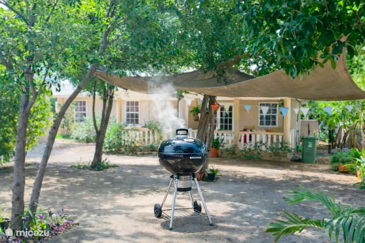 Barbacoa con tetera