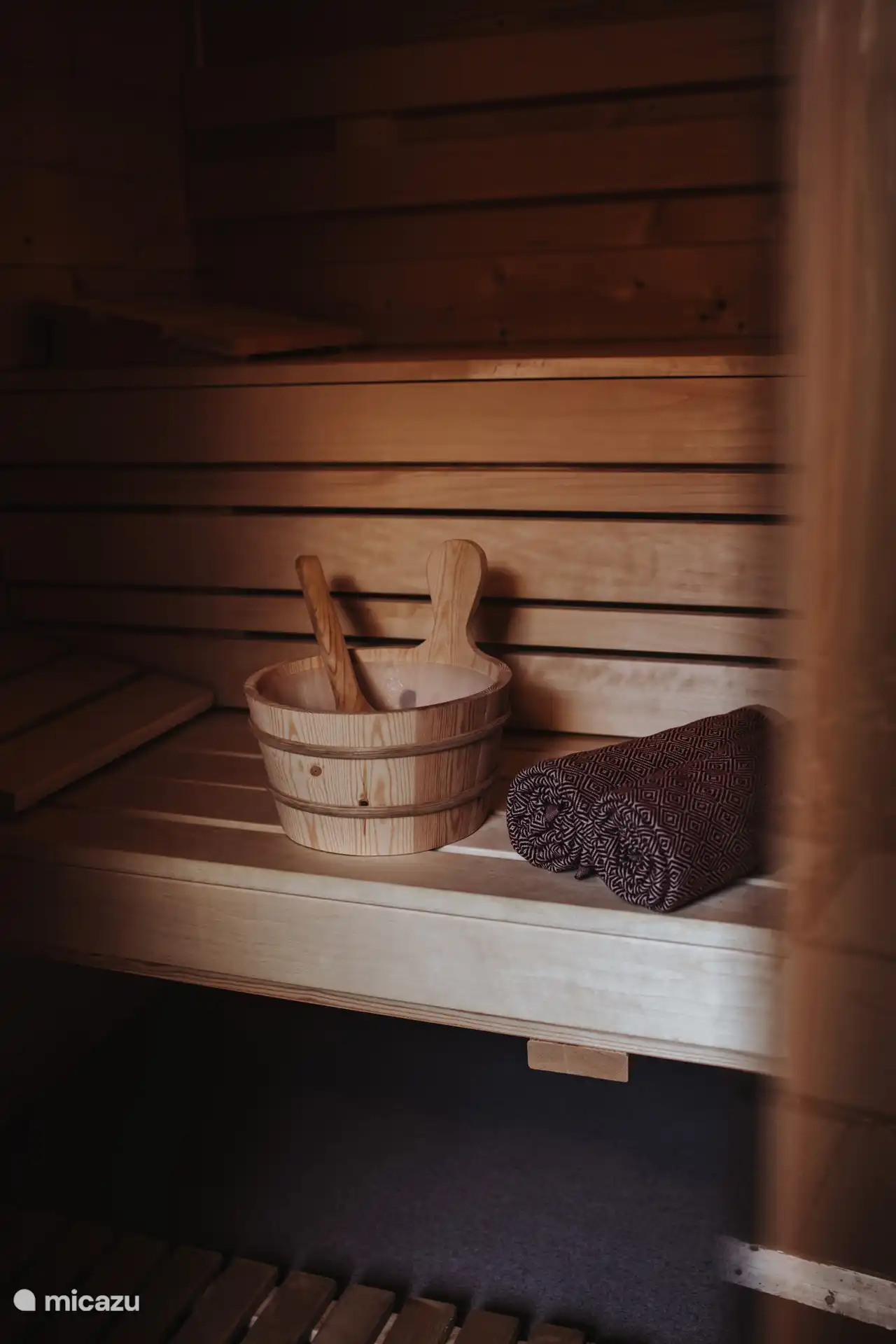 Geniet van lekker veel saunasessies tijdens je verblijf in de prive sauna (zonder extra kosten)