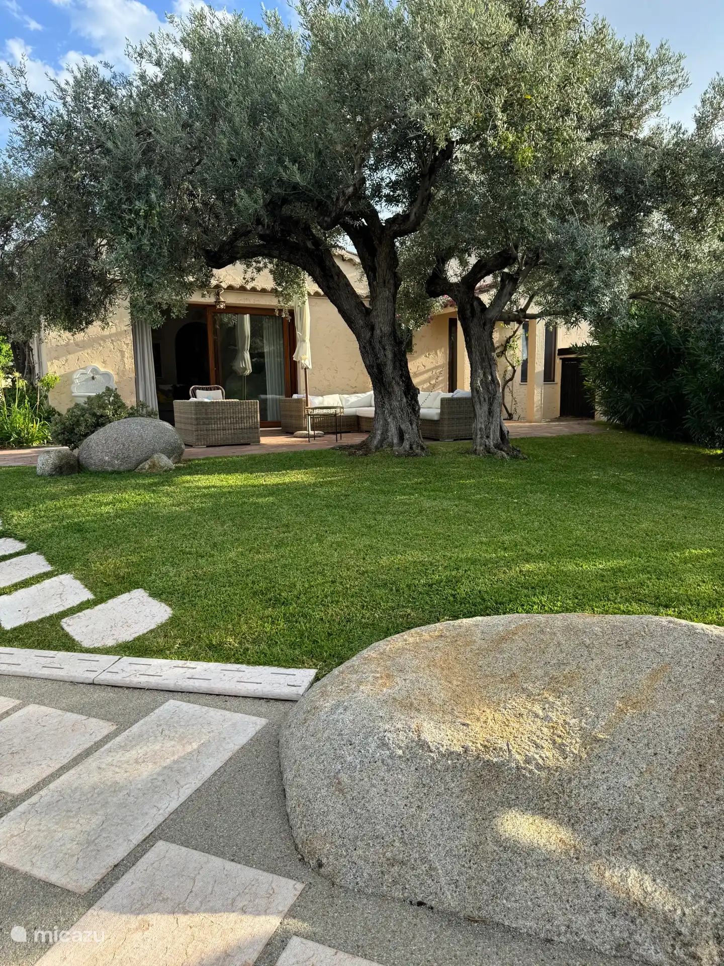 Lounge sofa and part of the garden