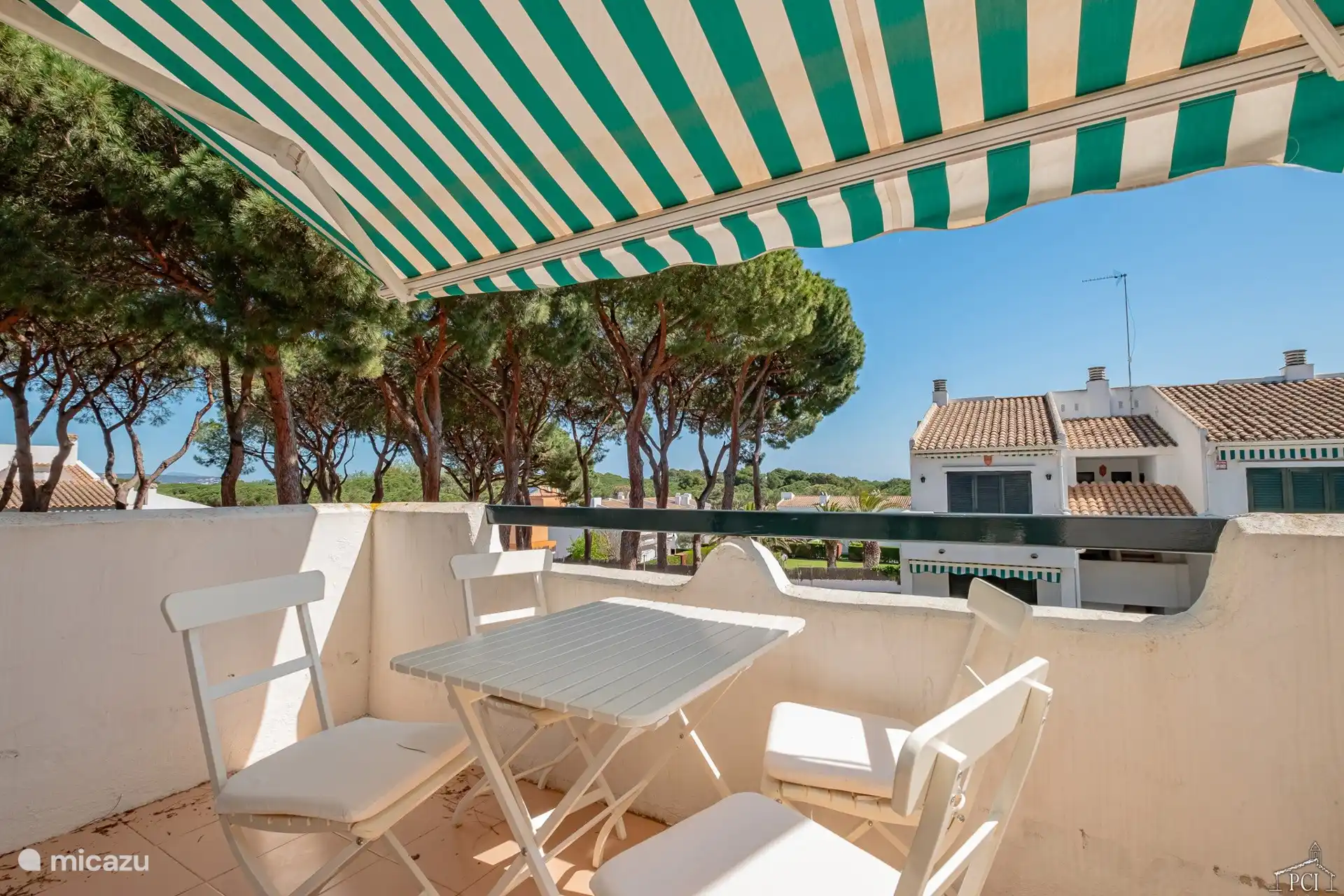 Uitzicht vanaf het balkon