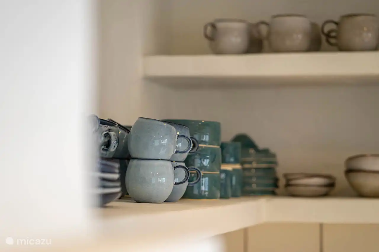 Equipped and air-conditioned kitchen.  fridge, freezer, oven, microwave, Nespresso coffee machine, dishwasher, toaster. 