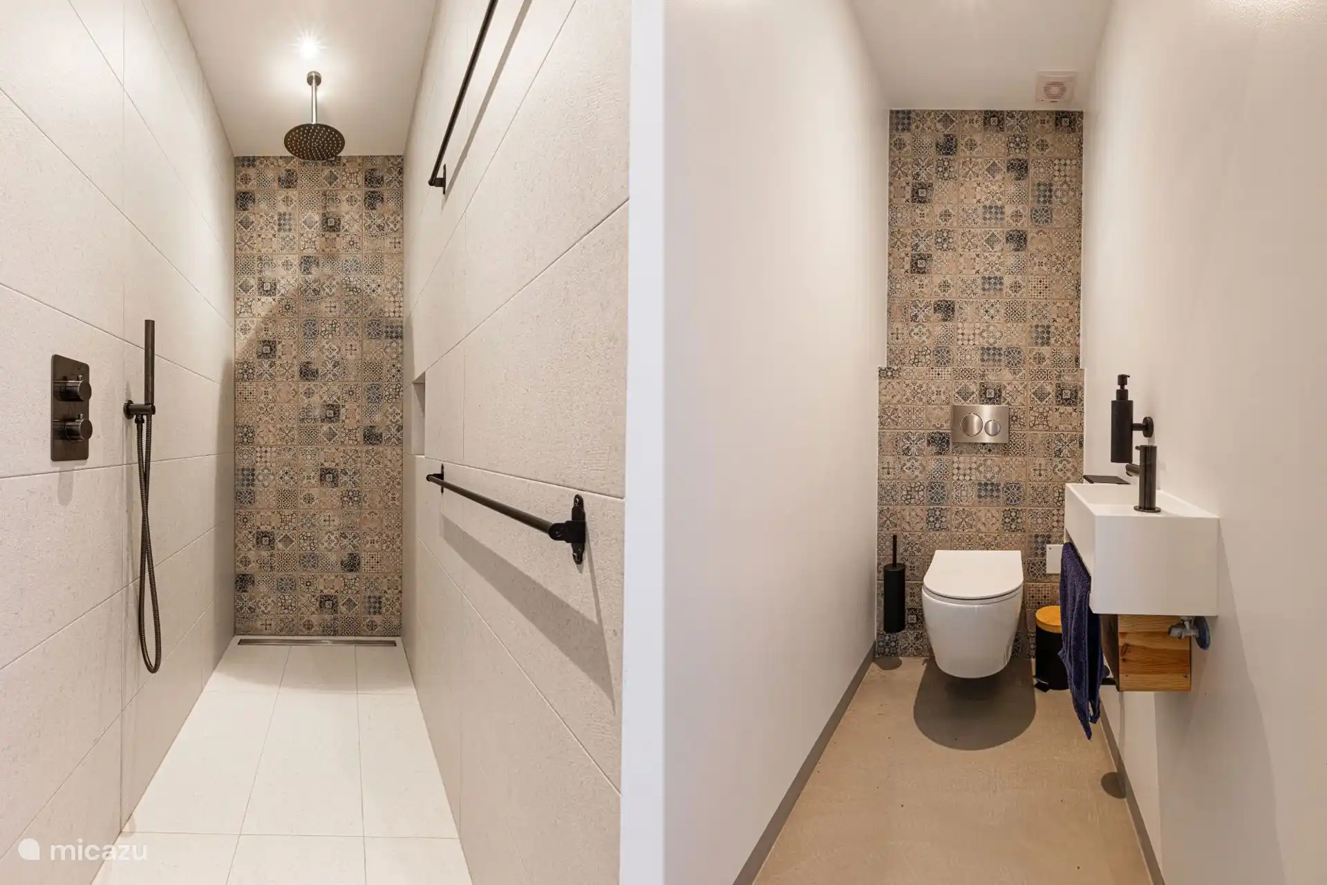 Badkamer douche en toilet Celebra a Vida Resort