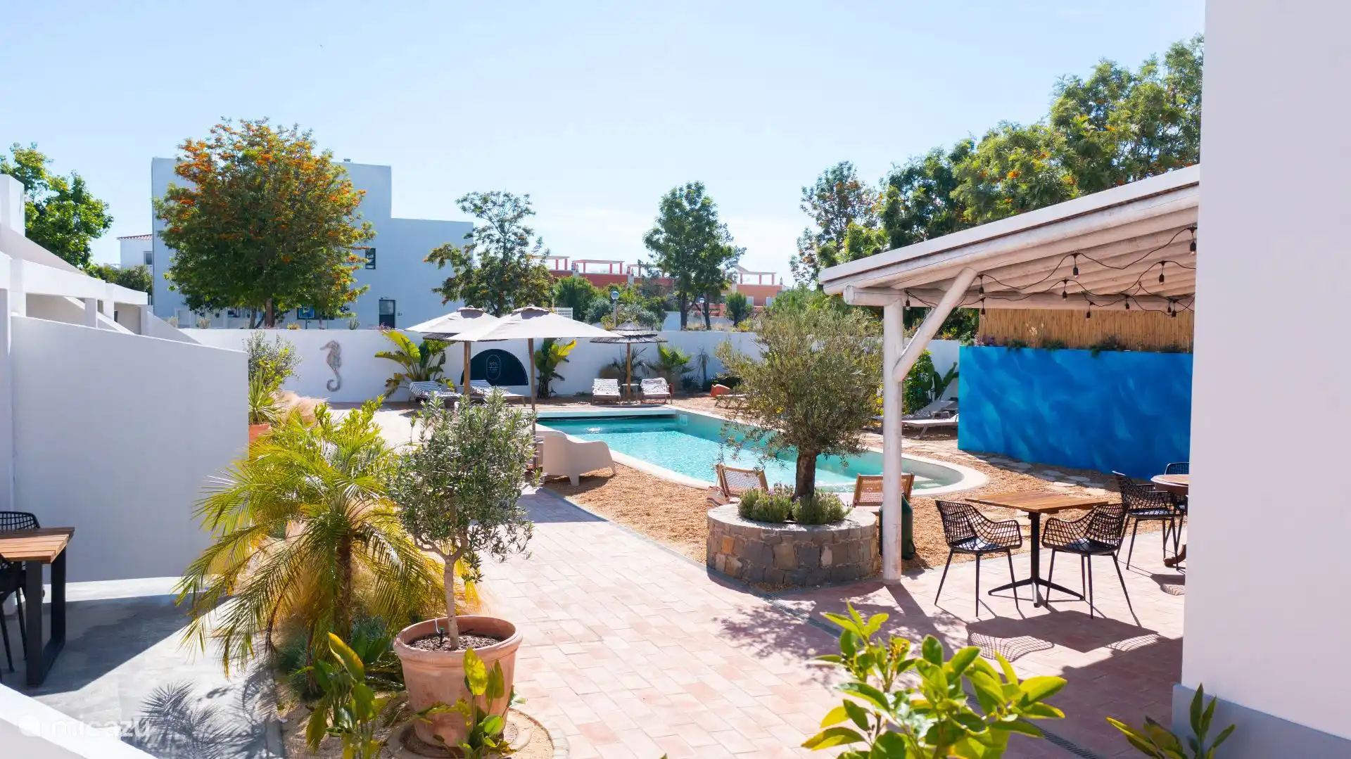 Gemeenschappelijk zwembad en tropische tuin Celebra a Vida Resort