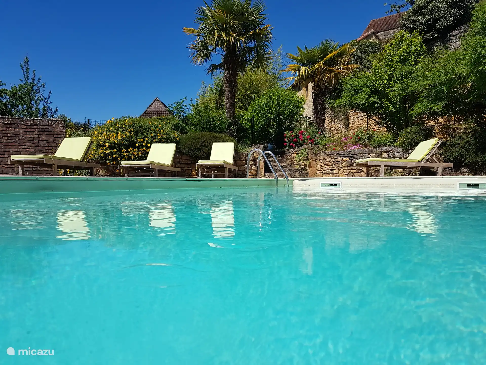 casa vacacional, Lachapelle-Auzac, Lot, Francia - Palmeras