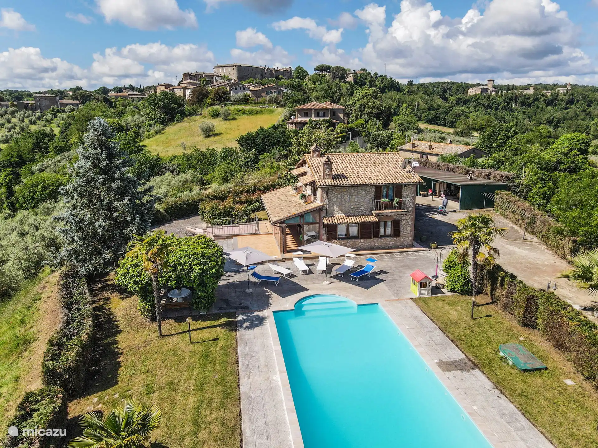 vakantiehuis huren in Italië, Umbrië, Porano – Huis met privé zwembad Bolsenameer 