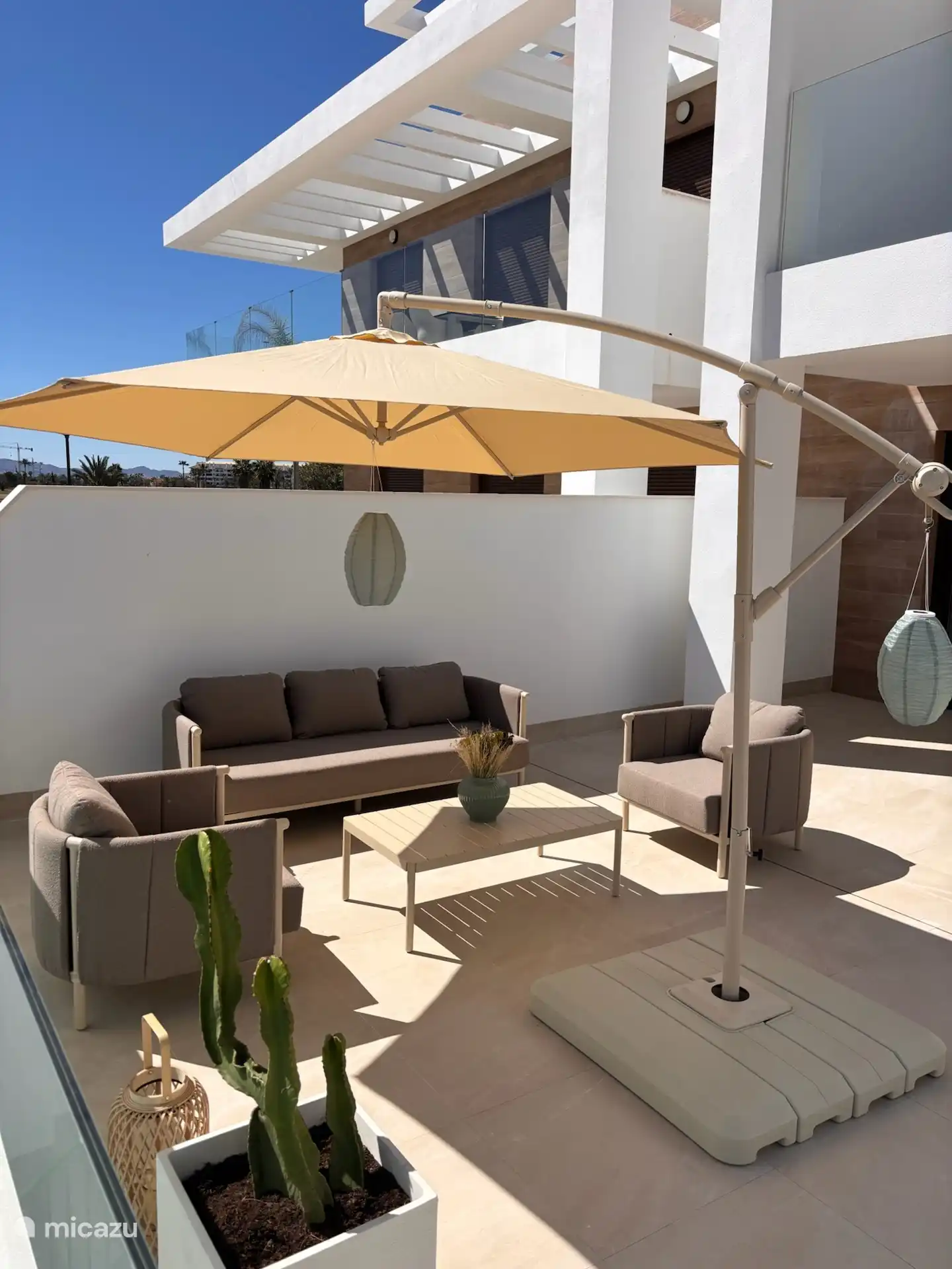 Terraza acogedora para descansar. 