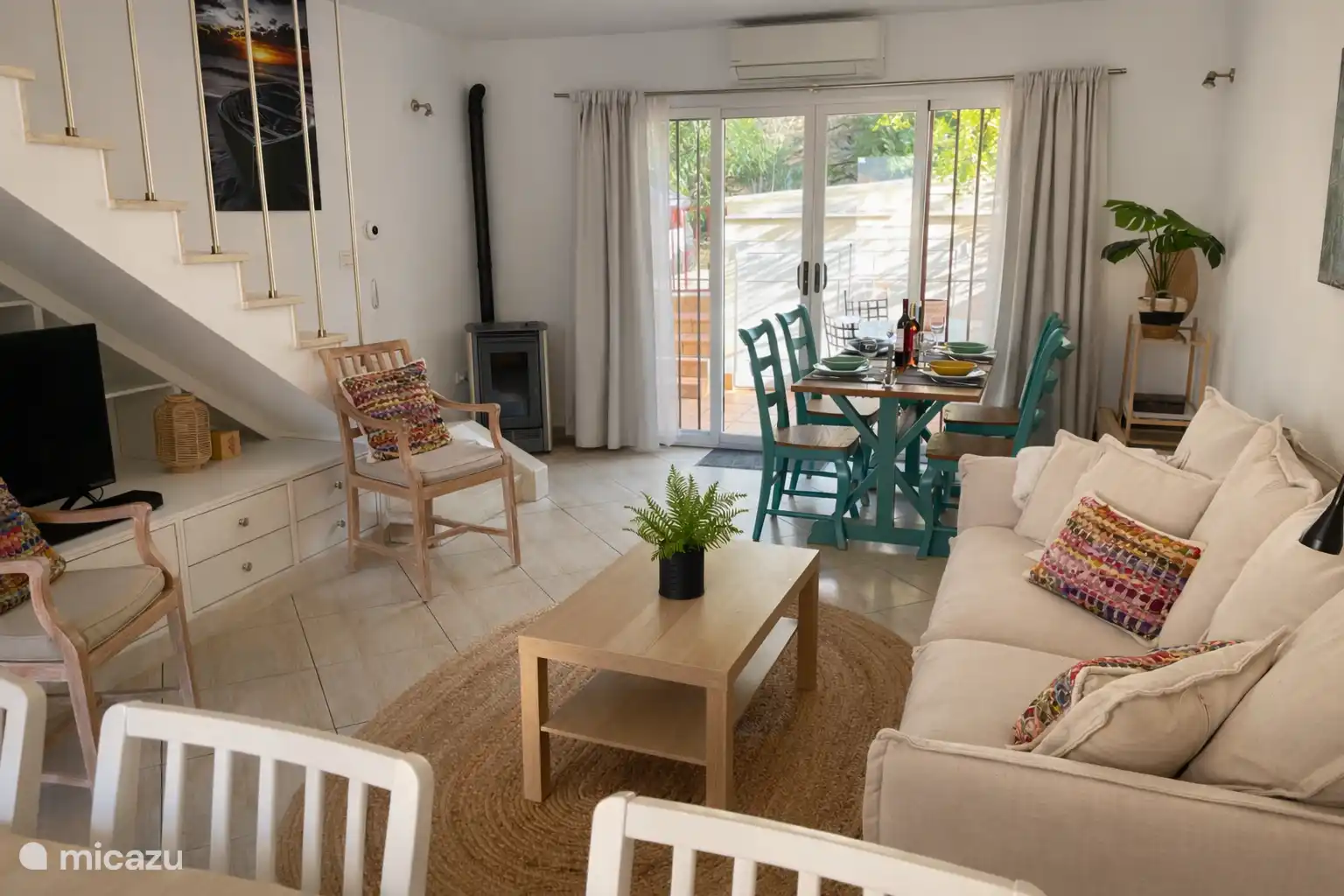 Woonkamer met airconditioning 