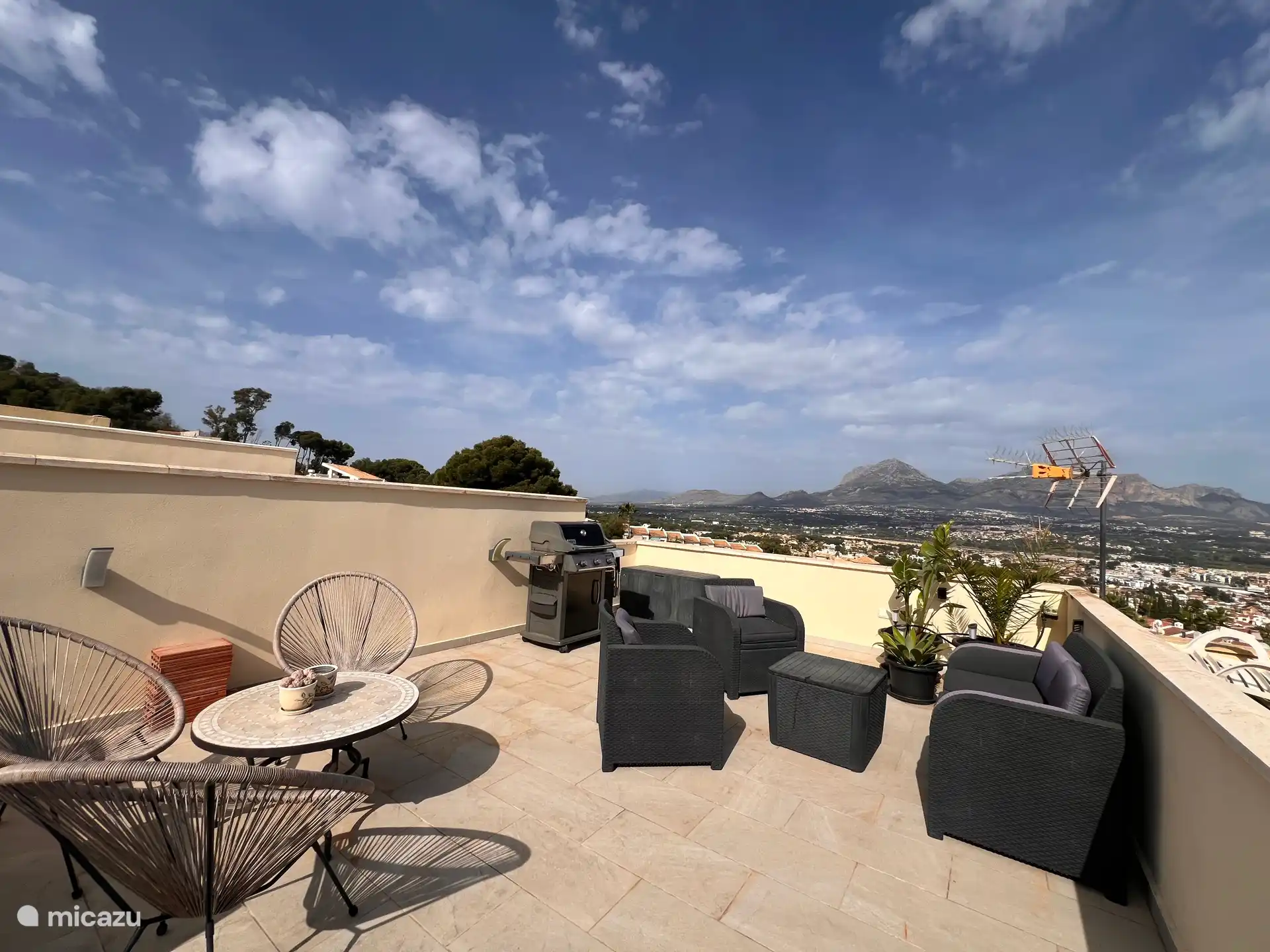 Magnificent view from the unique roof terrace