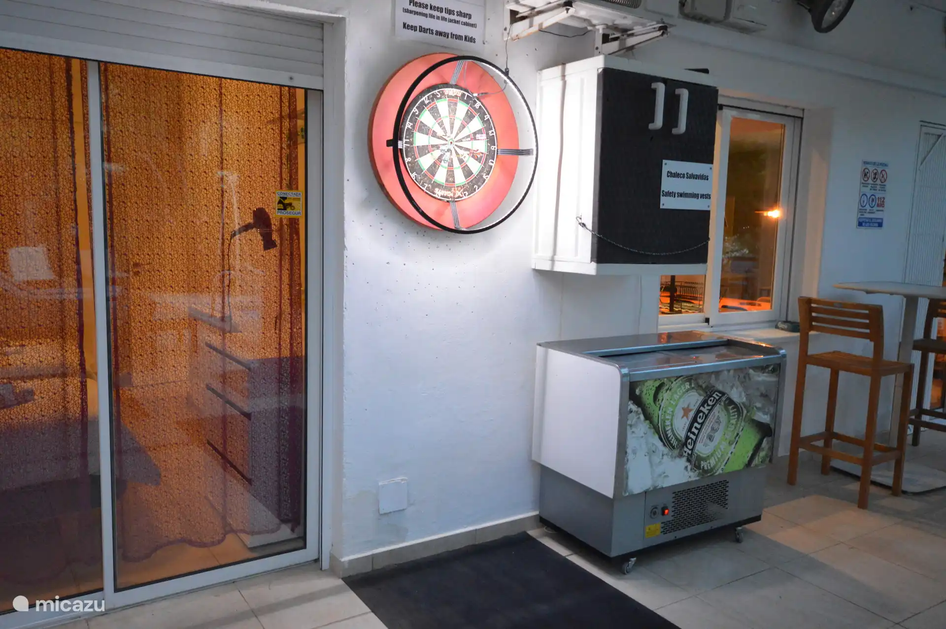 dart board heeft led ring