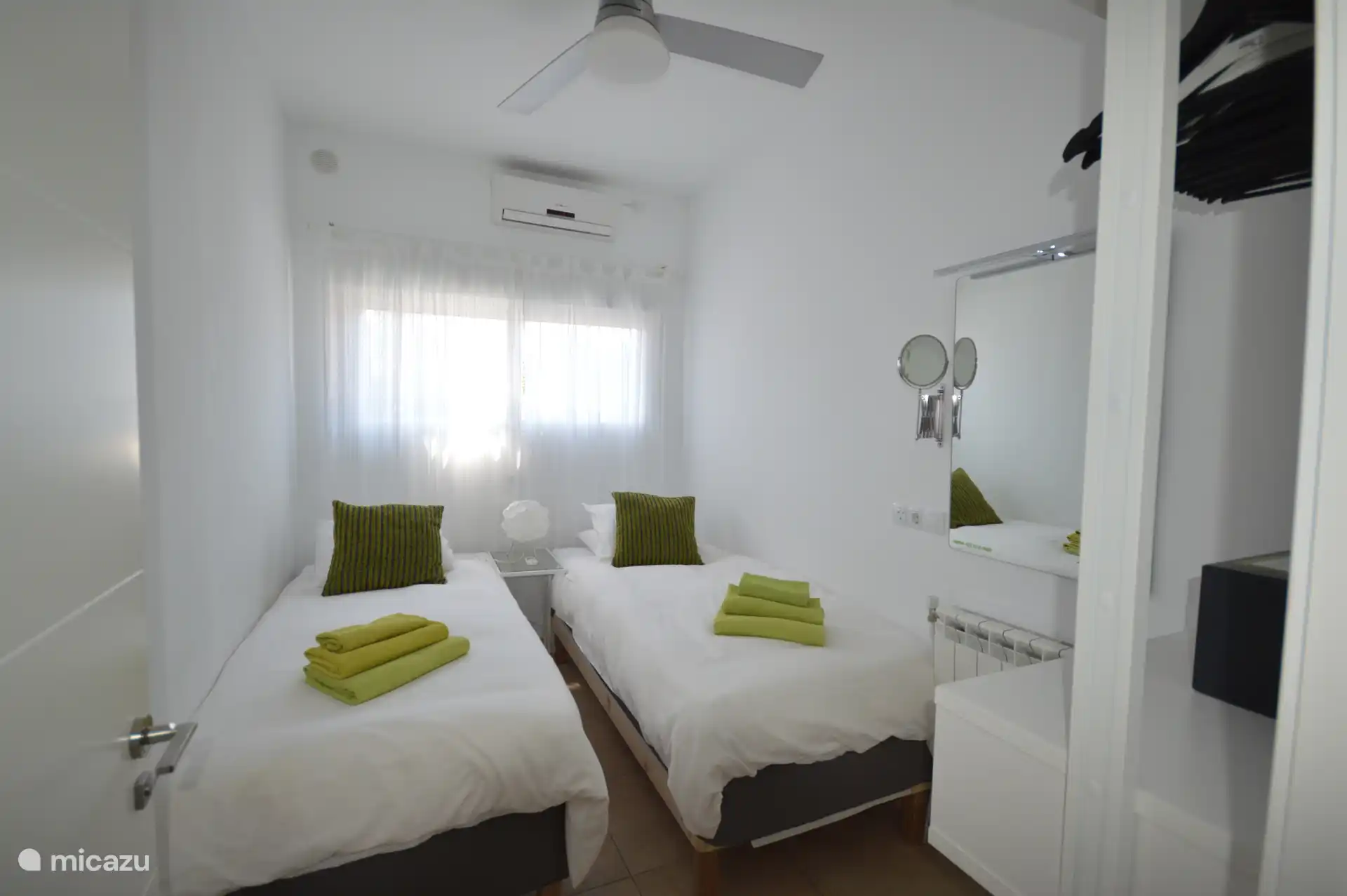 de groene slaapkamer is de kleinste