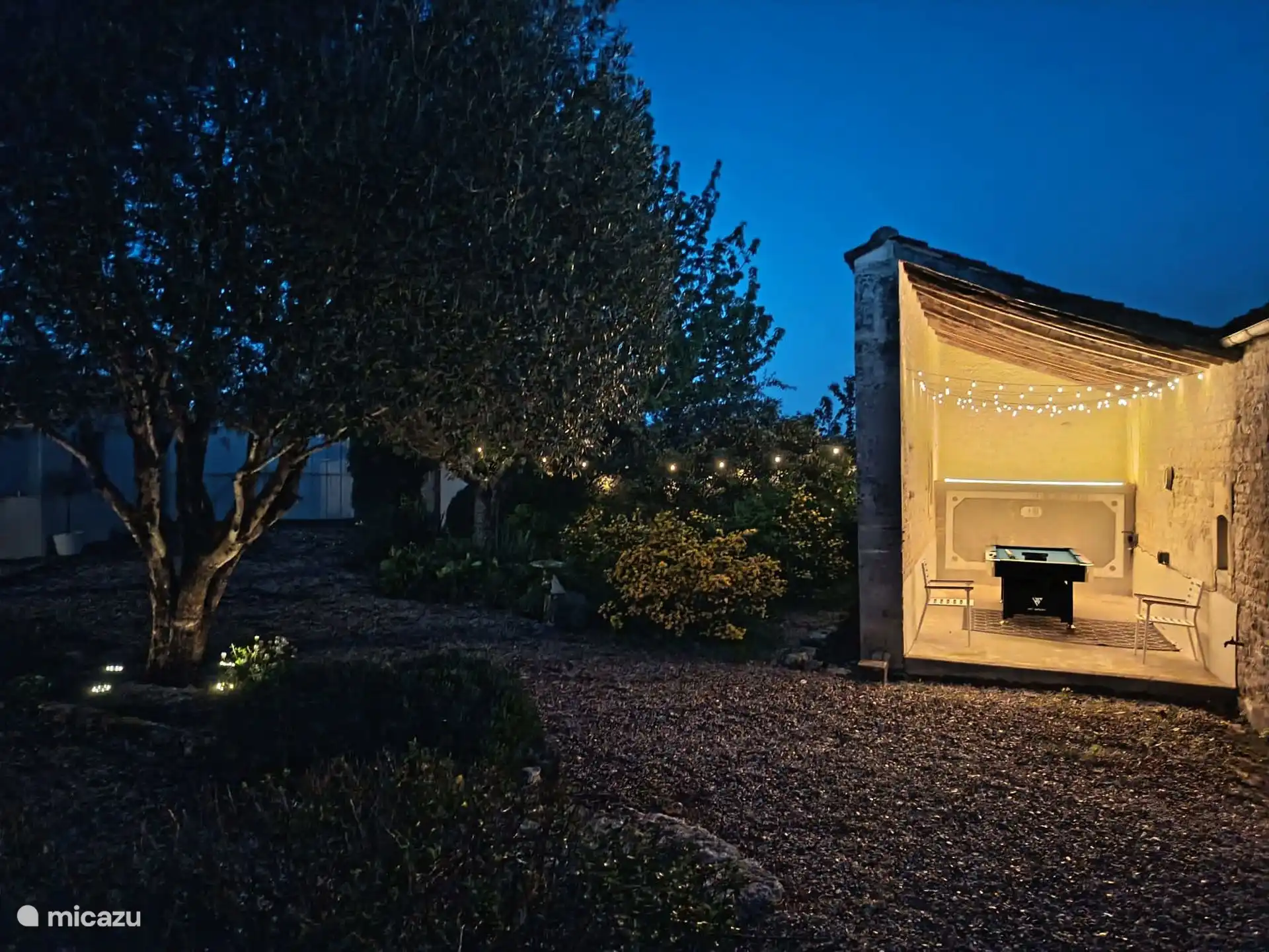Courtyard at night
