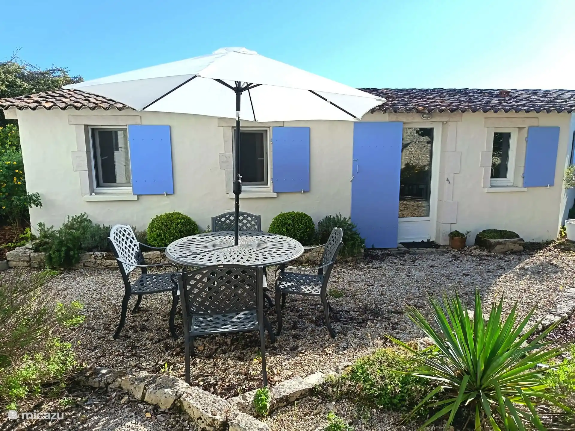 Gite outside seating area