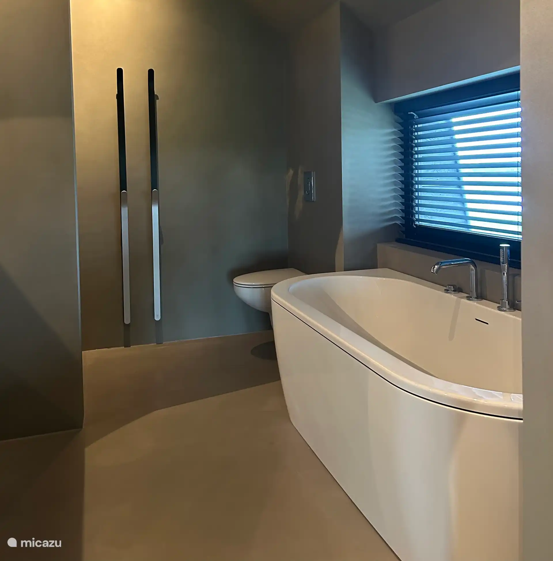 Badkamer met tweede toilet bij slaapkamer