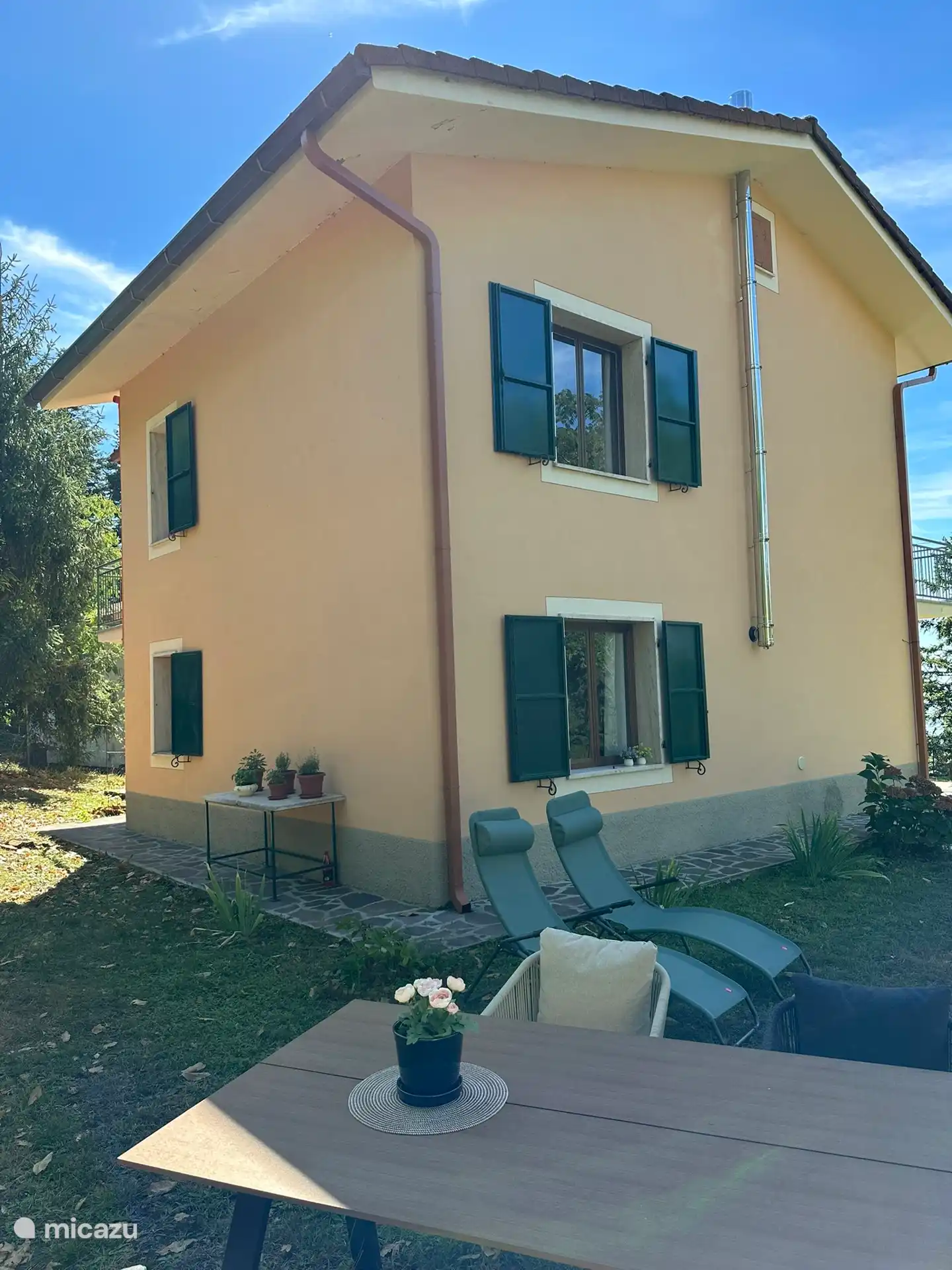 De zij- en achterzijde