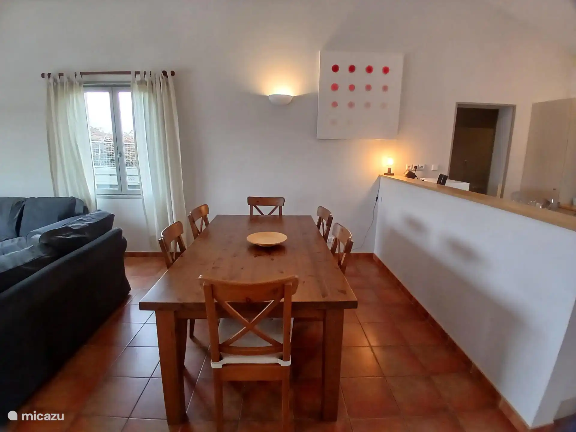 Eet gedeelte in de open woon&eetkamer met open keuken