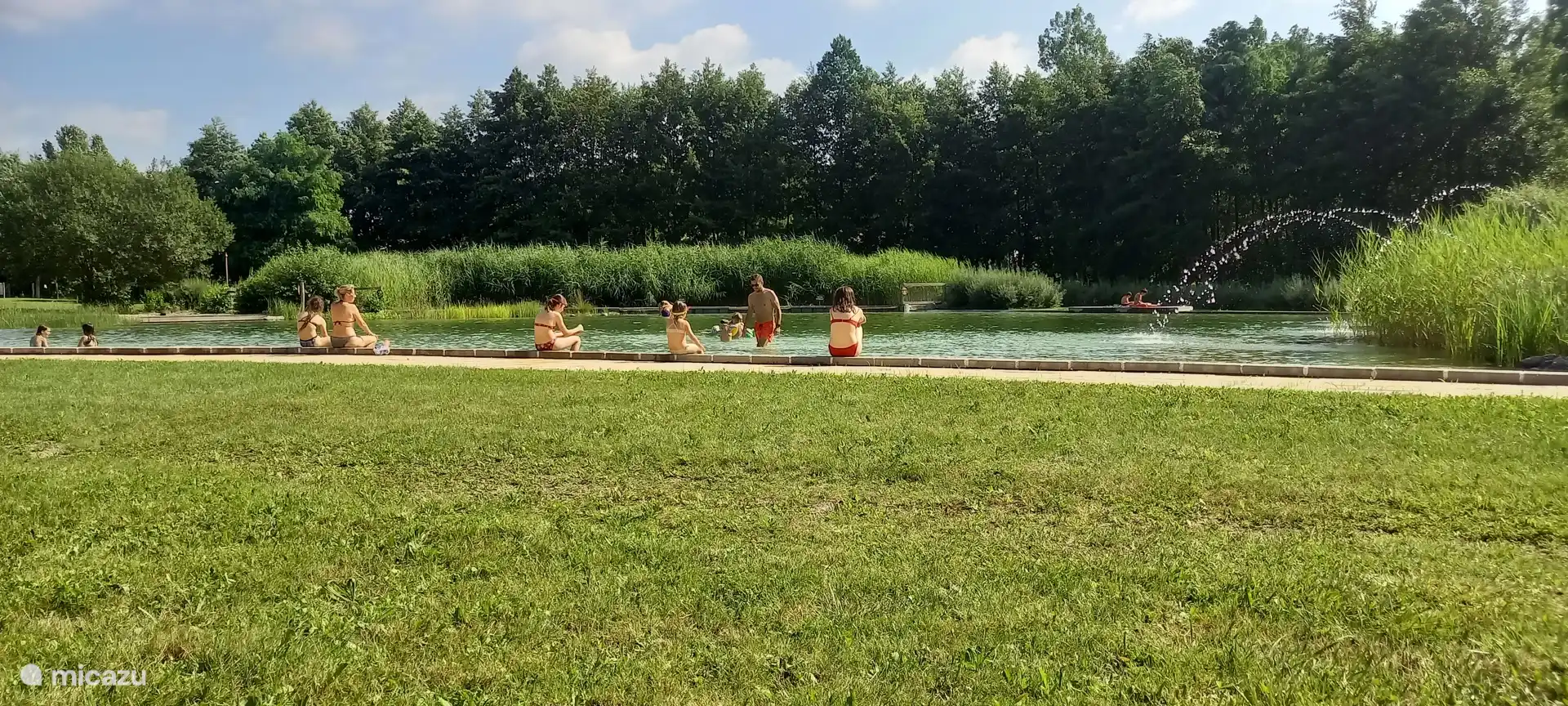 Het ecozwembad in La Chapelle Saint Sauveur