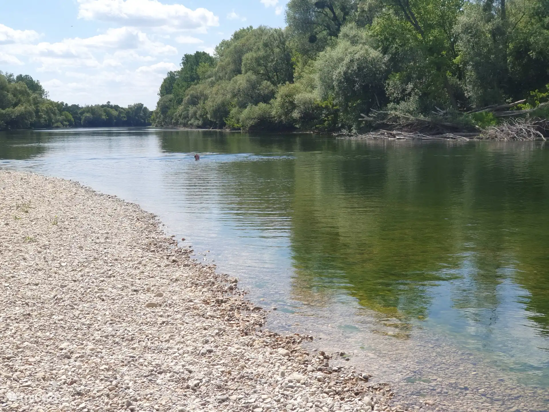 Zwemplek aan de rivier Doubs